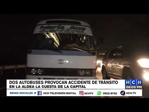 Colisión entre dos buses del transporte urbano deja pérdidas materiales en la capital