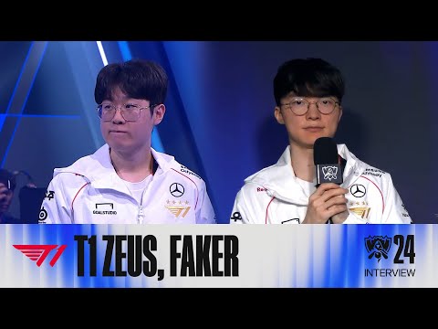 T1 Zeus, Faker 인터뷰 | 10.11 | 2024 월드 챔피언십