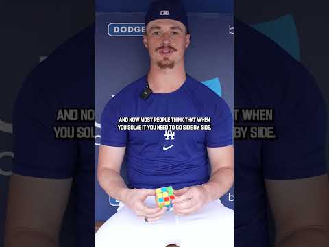 Dodgers pitcher Jack Dreyer can solve a Rubiks Cube in only 4 steps #PlayersWeekend