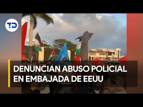 Protesta frente a Embajada de EEUU: denuncian supuesto abuso policial