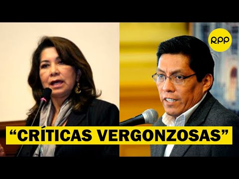 Martha Chávez sobre Zeballos: Es una persona de rasgos andinos, poco sabe de derecho internacional