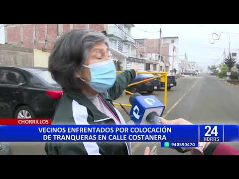 Chorrillos: vecinos enfrentados por colocación de tranqueras en calle Costanera
