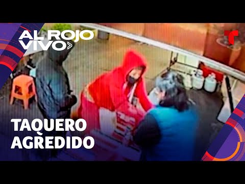 Sujetos encapuchados atacan a un joven comerciante en una taquería de Los Ángeles