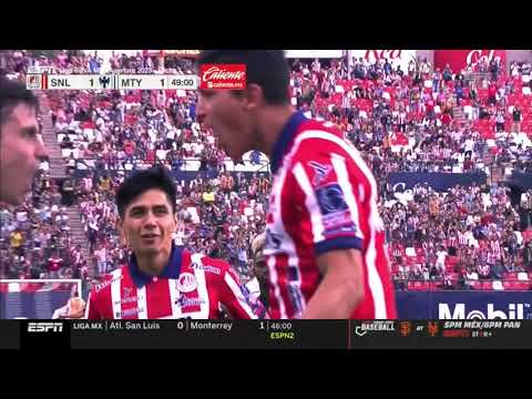 Gol de Ángel Zaldívar | San Luis 1-1 Rayados | Liga BBVA MX - Apertura 2023 - Jornada 1