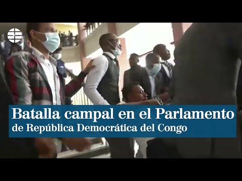 Una pelea en el Parlamento de la República Democrática del Congo deja una persona herida