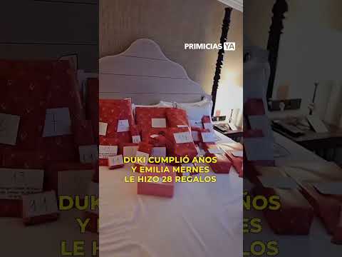 DUKI CUMPLIÓ AÑOS Y EMILIA MERNES LE HIZO UNA IMPRESIONANTE CANTIDAD DE REGALOS