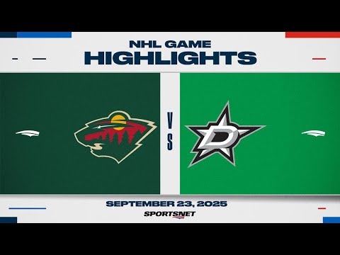 NHL Preseason Highlights | Wild vs. Stars - September 23, 2025