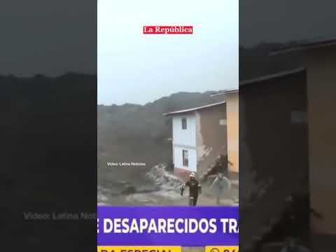 Caída de un huaico en Huaral fue captado en vivo #shorts