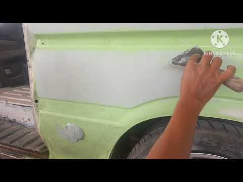 ขั้นตอนโป๊วขึ้นรูปรถตู้