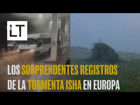 Los sorprendentes registros del paso de la tormenta Isha en Europa