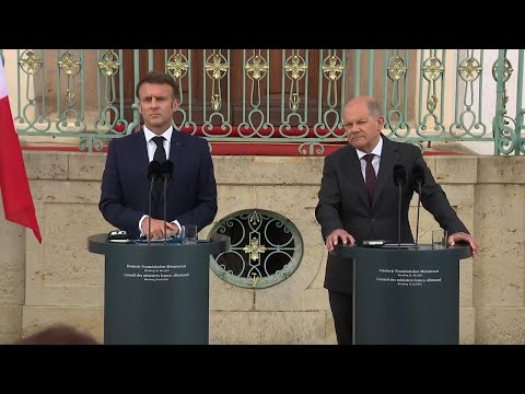 German Chancellor on Ukraine funding and Rafah strike in joint conference with French President Macr