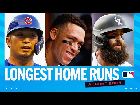 Longest homers of August 2024 (Ft. Aaron Judge, Jesús Sánchez, Seiya Suzuki, Pete Alonso AND MORE!)