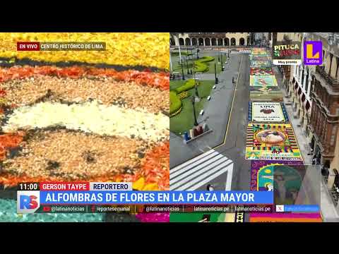 Las coloridas alfombras de flores en la plaza de Armas de Lima