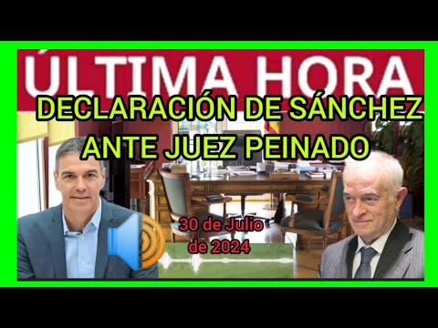 FILTRACIÓN AUDIO  - DECLARACIÓN SÁNCHEZ ANTE JUEZ PEINADO EN MONCLOA