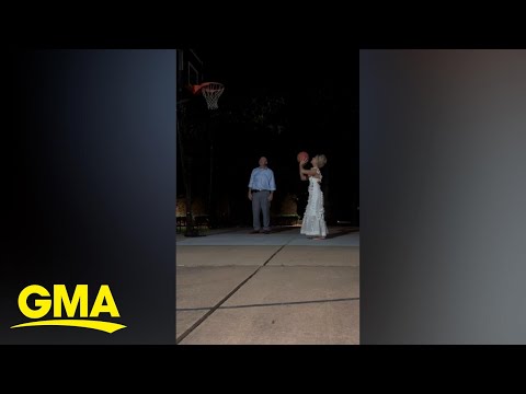 Woman shares sweet video of her playing basketball with her dad before her wedding