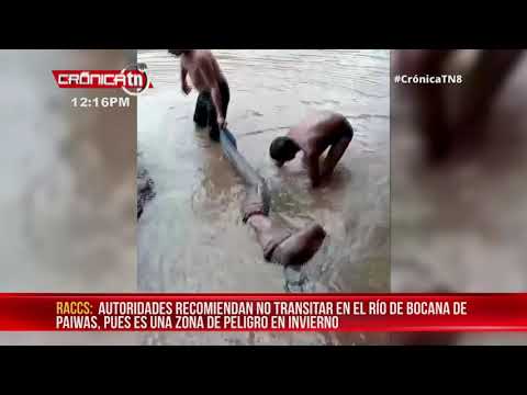 Joven supuestamente ebrio se ahoga en el Río de Bocana de Paiwas - Nicaragua