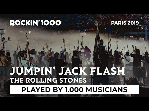 Jumpin' Jack Flash - The Rolling Stones, played by 1,000 musicians | Rockin'1000
