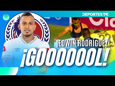 Gol de Edwin Rodríguez, con tremendo disparo se encarga de anotar el quinto de los Albos del Olimpia