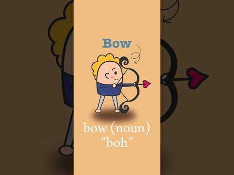 English Pronunciation Training “bow vs. bow” #pronunciation #english #esl #verb #noun #learnenglish