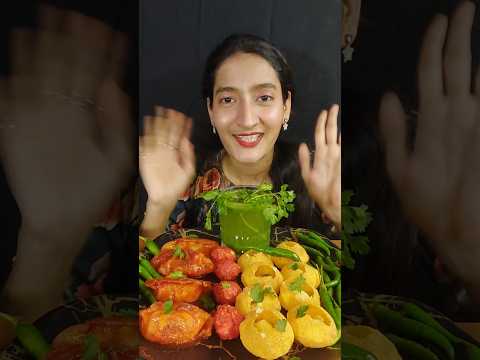 PANI PURI, CHILLI MOMO, MANCHURIAN EATING CHALLENGE #youtubeshorts #ytshorts #viral#trending #shorts