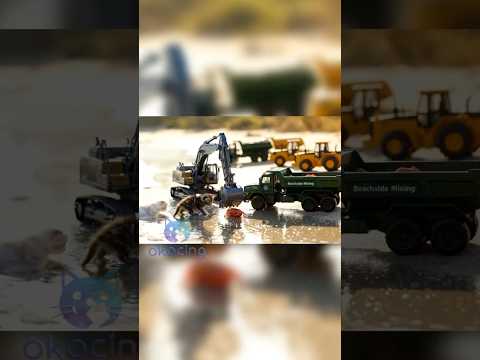 Fluffy Kittens vs Excavator?! Rescue Mission with a Lobster! 🐱🦞🚜 #asmrkittens