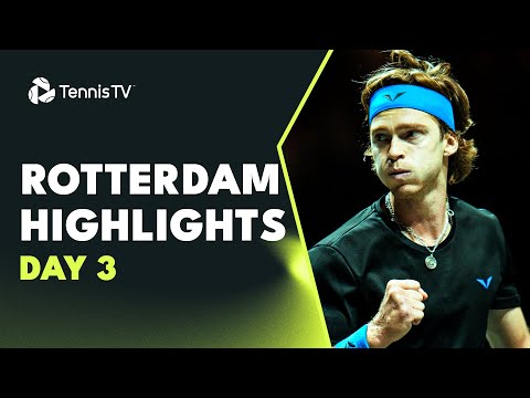 Rublev Faces De Minaur; Hurkacz vs Dimitrov; Rune & Zverev Play | Rotterdam 2023 Highlights Day 3