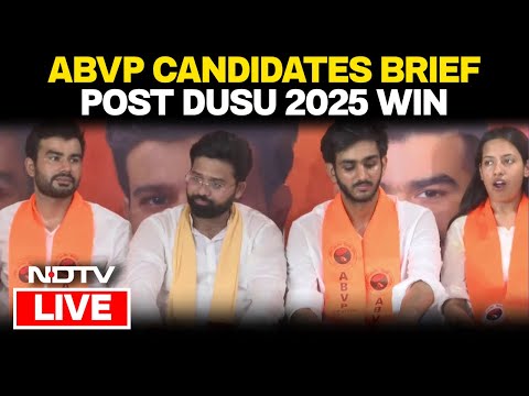 DUSU Election 2025 Results LIVE | ABVP's Winning Candidates Hold Press Brief After Winning LIVE