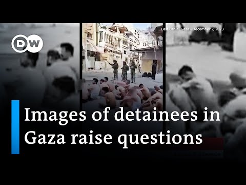 Images show Israeli soldiers detaining restrained, blindfolded and semi-naked Palestinians | DW News