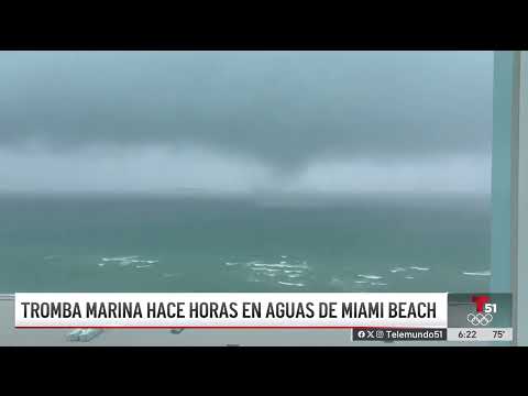 Se forma tromba marina en Miami Beach