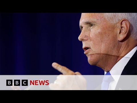 Mike Pence tears into Donald Trump at 2024 campaign launch - BBC News