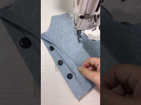 How to sew to hide shirt buttons #sewing #diy