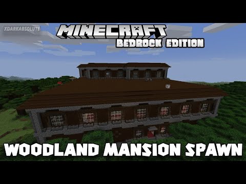 【Minecraft PE】Woodland Mansion & Village Spawn (Bedrock Edition)