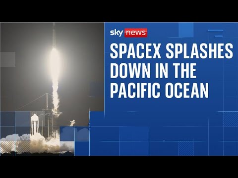 SpaceX craft splashes down in the Pacific Ocean off the coast of California