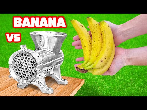 EXPERIMENT COLORFUL BANANA vs MEAT GRINDER