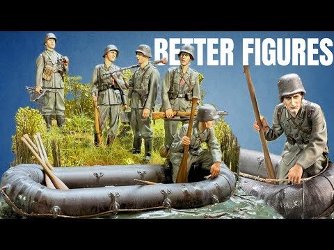 PAINTING 1/35 GERMAN FIGURES tutorial WW2 Military Diorama Tamiya Infantry Miniatures