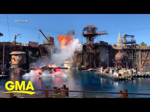 Performer rushed to hospital after possible drowning at Universal Studios l GMA