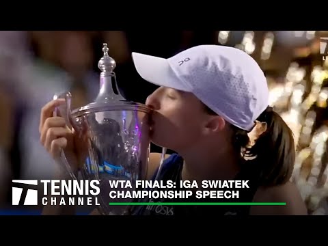 Iga Swiatek Ecstatic In Victory; WTA Finals Champion Speech