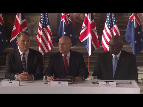 UK, US and Australian defense ministers arrive for AUKUS meeting in London