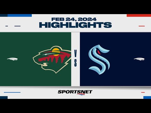 NHL Highlights | Wild vs. Kraken - February 24, 2024