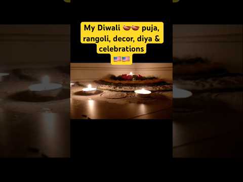 My Diwali puja, rangoli, devor, diya & celebration 🇺🇸🇺🇸 #ytshorts