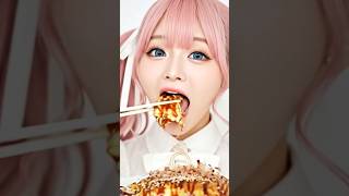【ASMR】ジュワッと香ばしい♡お好み焼きを食べる音｜関西風ふわとろ咀嚼音
