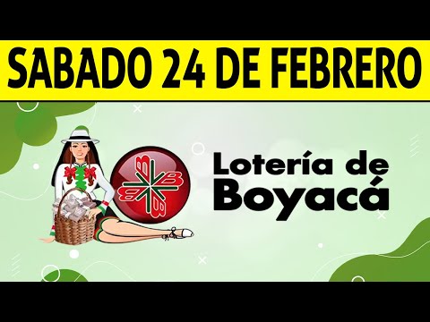Resultados Lotería de BOYACÁ del Sábado 24 de Febrero de 2024  PREMIO MAYOR