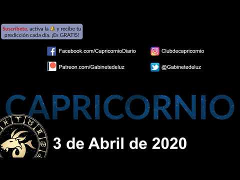 Horóscopo Diario - Capricornio - 3 de Abril de 2020