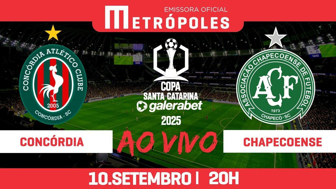 COPA SANTA CATARINA AO VIVO E COM IMAGENS   CONCÓRDIA x CHAPECOENSE   100925