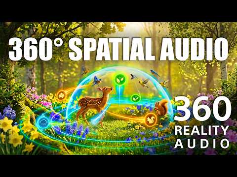 Spring Forest Ambience 🌿🐦 | 360° Spatial Audio (Birds, Bees, Wind & Nature Sounds)