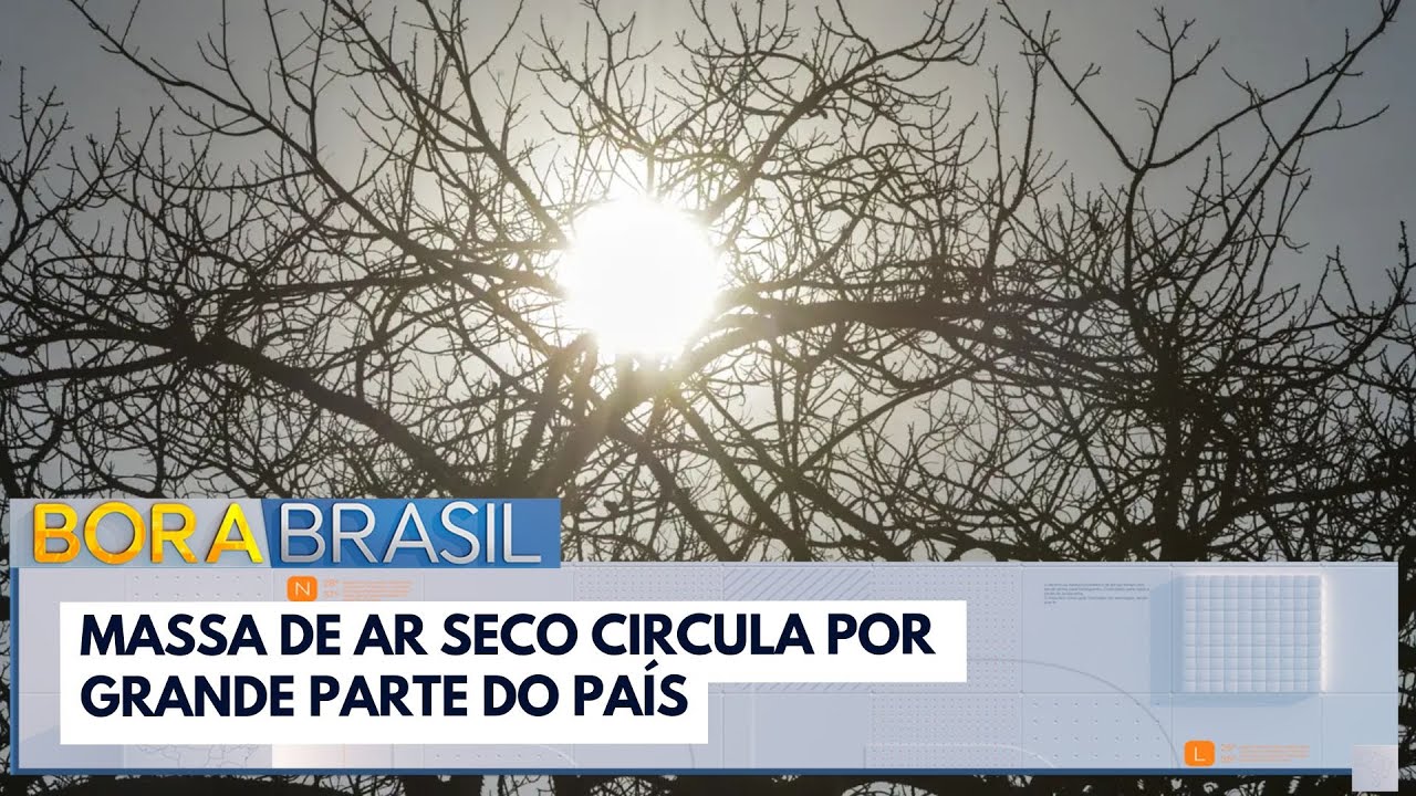 Massa de ar seco circula por grande parte do país
