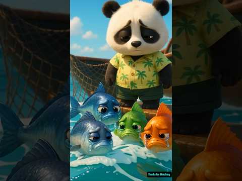 panda helping the fishes