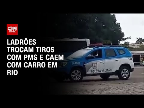 Ladrões trocam tiros com PMs e caem com carro em rio | LIVE CNN