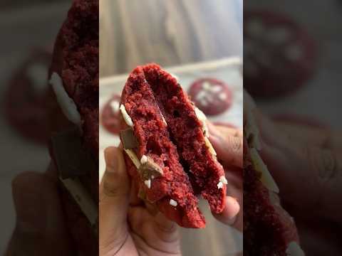 Fudgy red velvet cookies