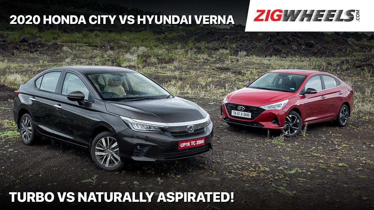 🚗 Honda City 2020 vs Hyundai Verna Automatic Comparison Review | Settled Once & For All! | Zigwheels